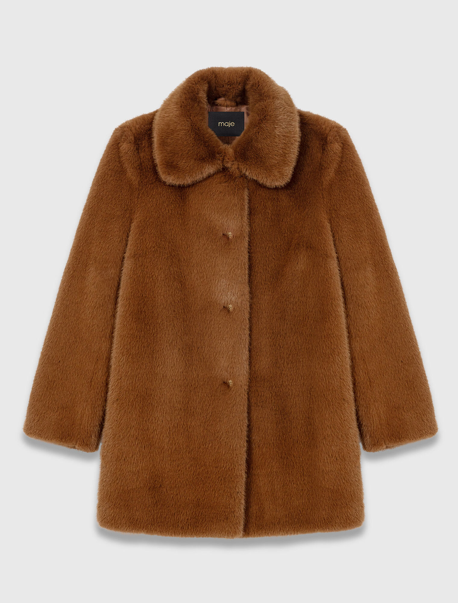 Mid-length faux fur coat Mid-length faux fur coat