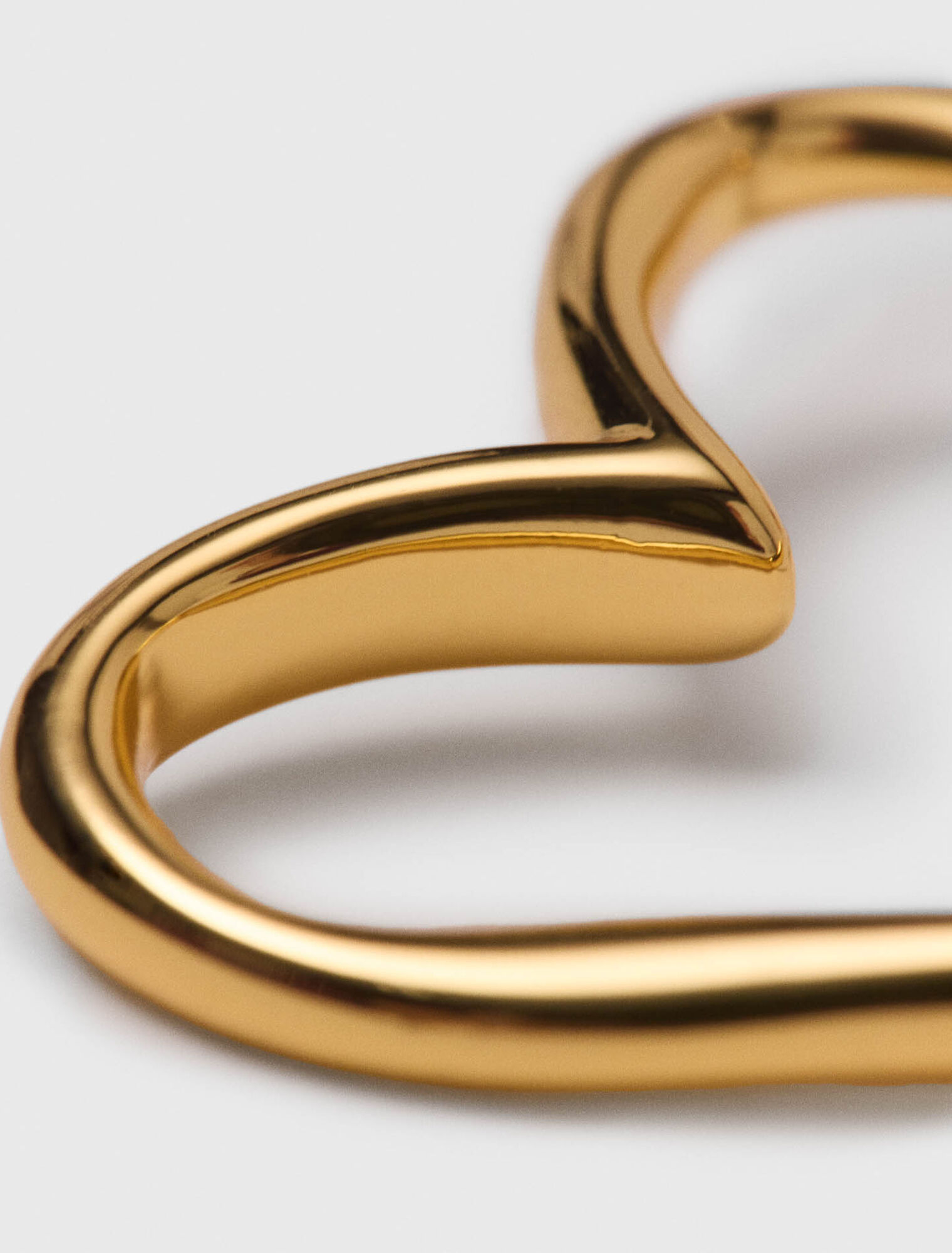 Gold-plated heart hoop earrings