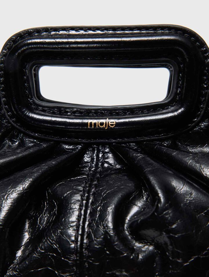 Crackled leather mini clutch Crackled leather mini clutch