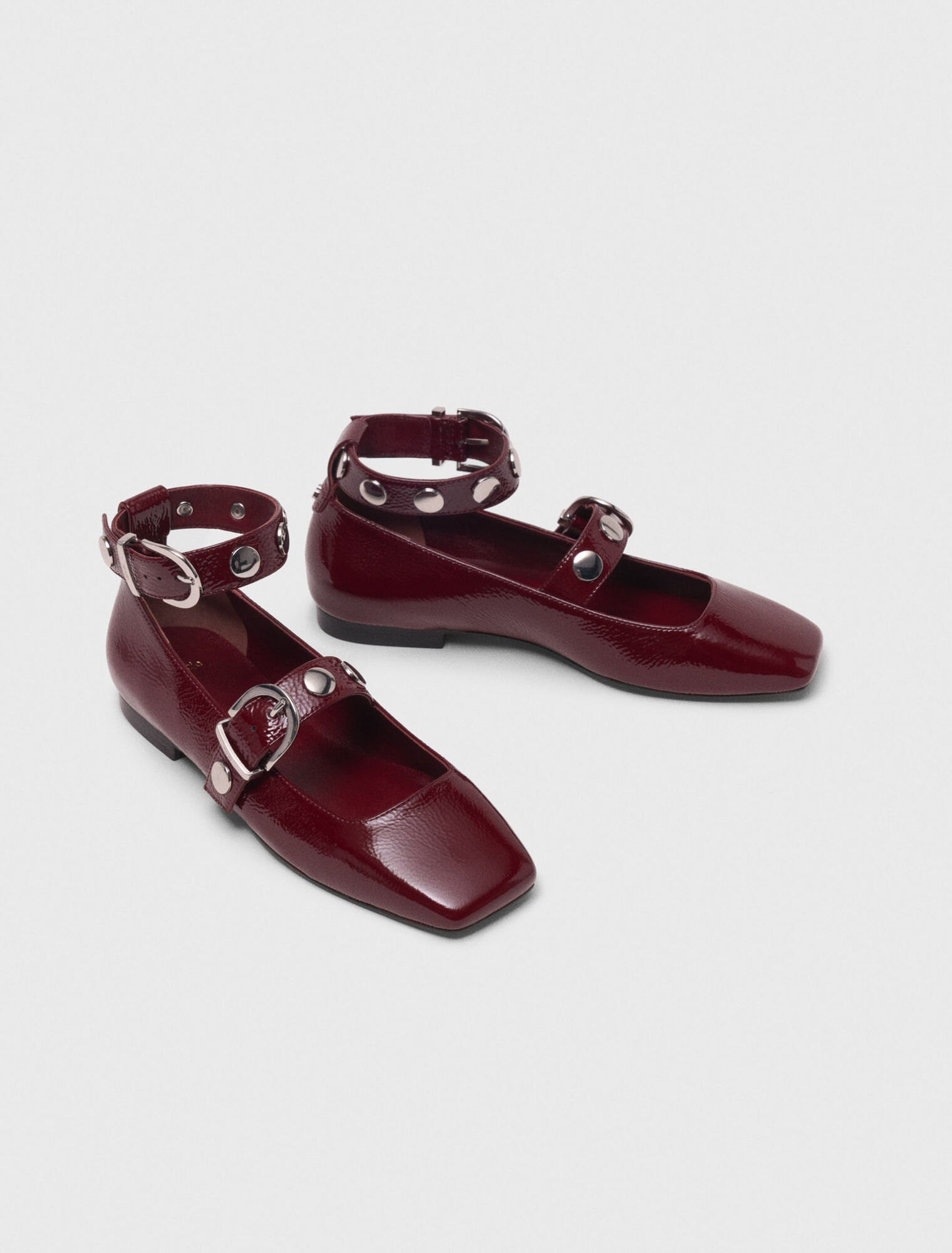 Studded leather Mary Jane pumps