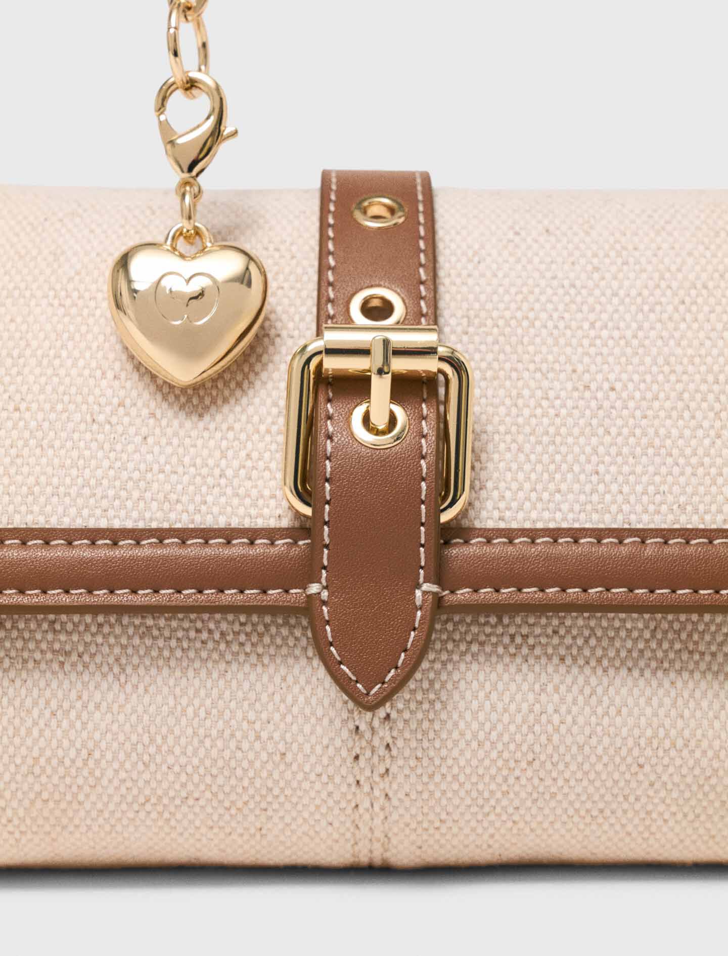 Miss M walk canvas & leather mix Moka/White for Women | Maje