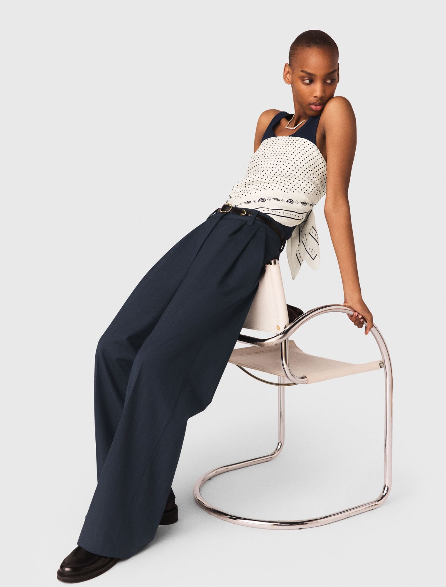 Striped suit trousers