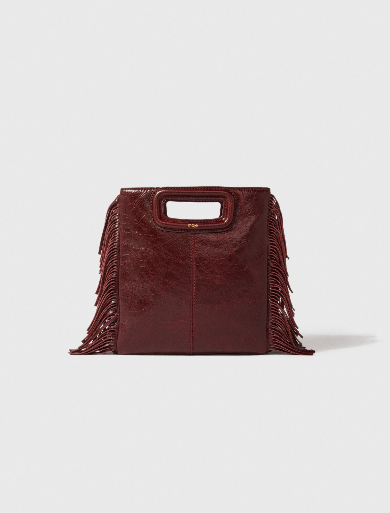 Crackled leather M bag