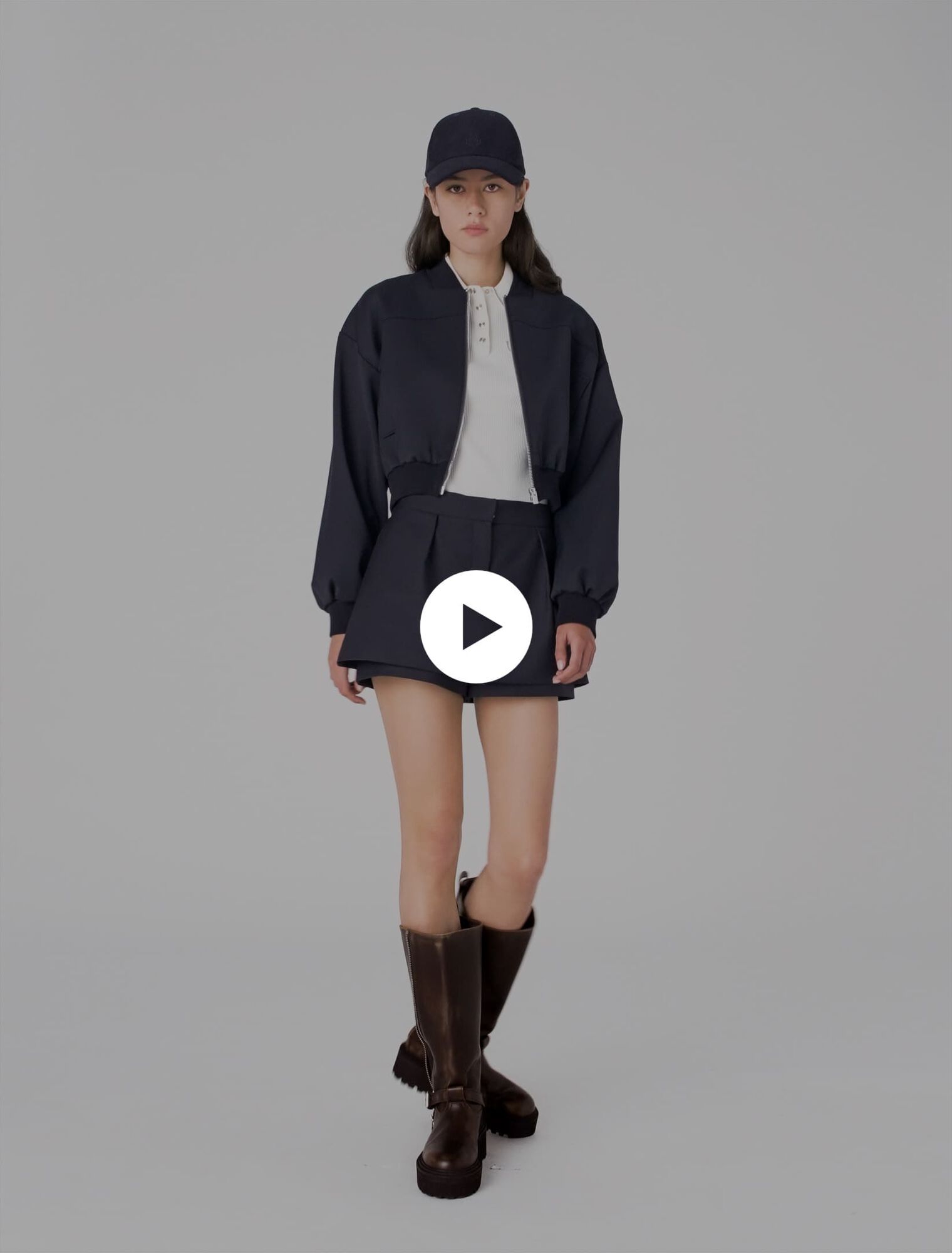 Zipped mixed wool bomber