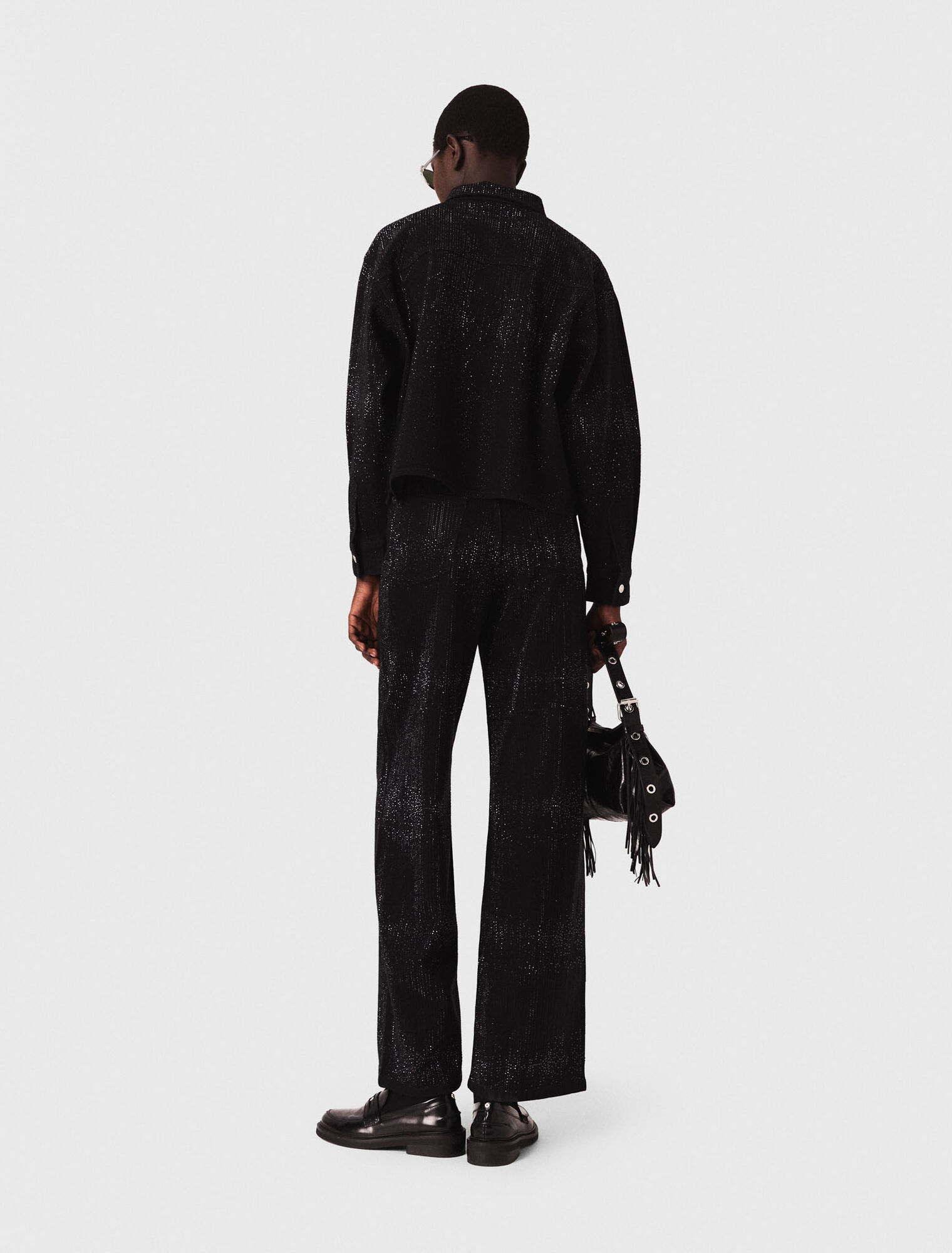 Rhinestone denim shirt