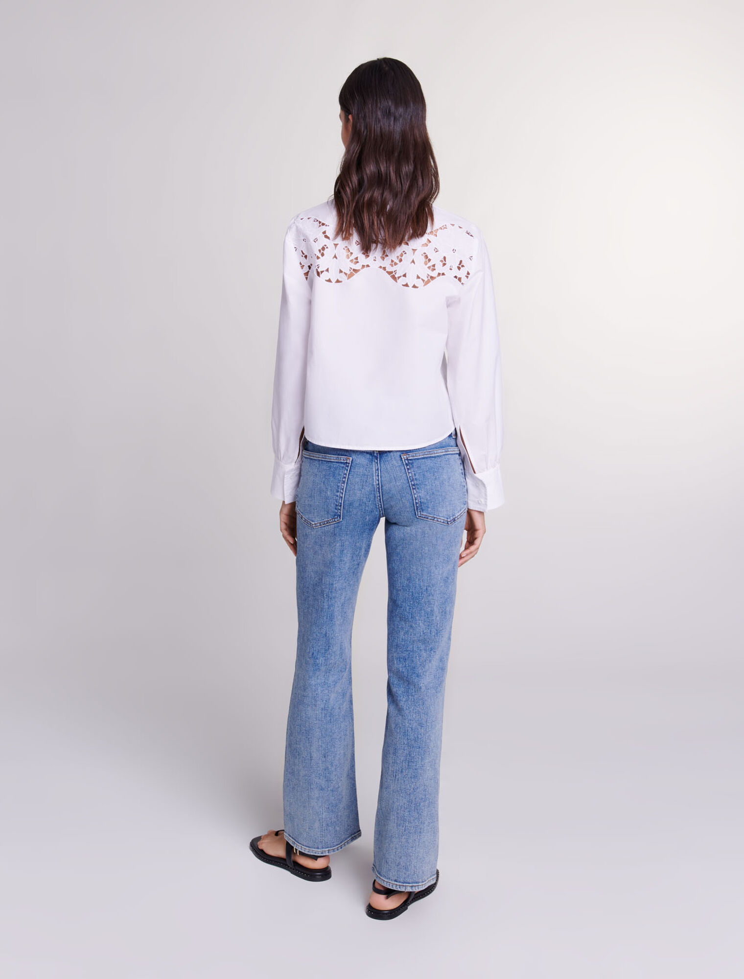 Openwork cotton shirt