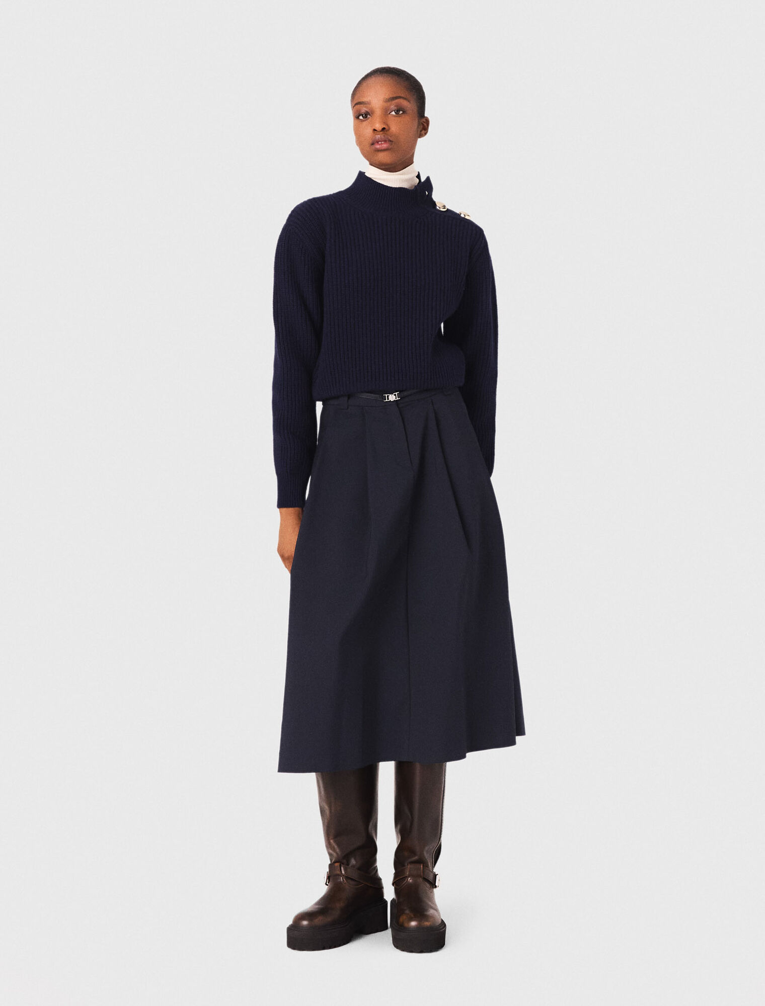 Wool roll-neck jumper