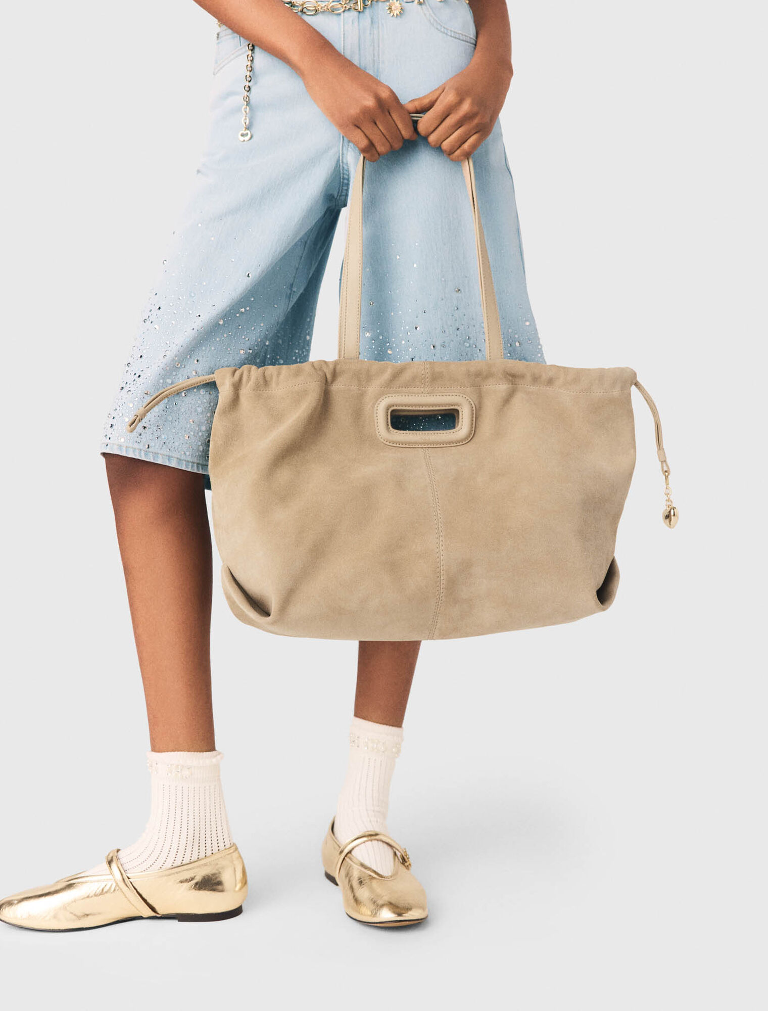 Suede Milpli tote bag