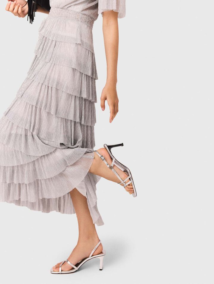Metallic ruffled midi dress Metallic ruffled midi dress