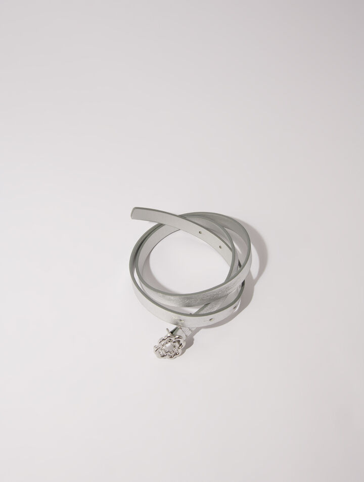 Slim belt with Clover buckle Slim belt with Clover buckle