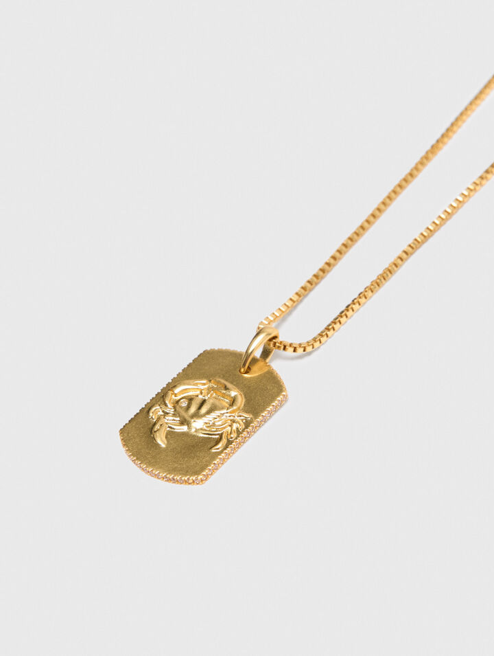 Zodiac sign plaque necklace Zodiac sign plaque necklace