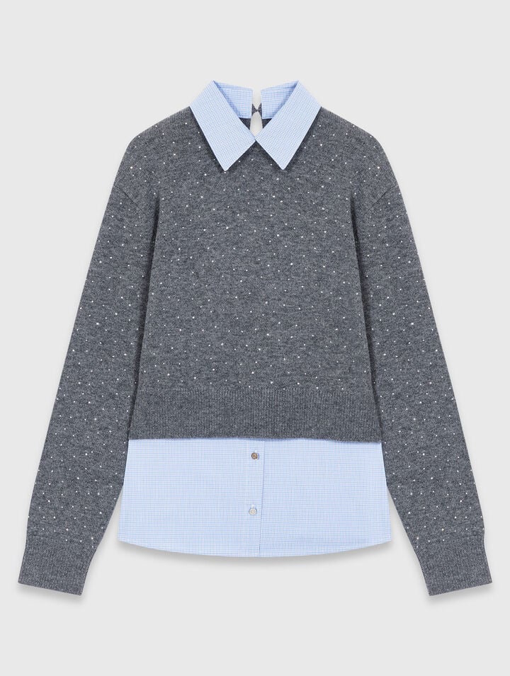 Removable rhinestone trim jumper