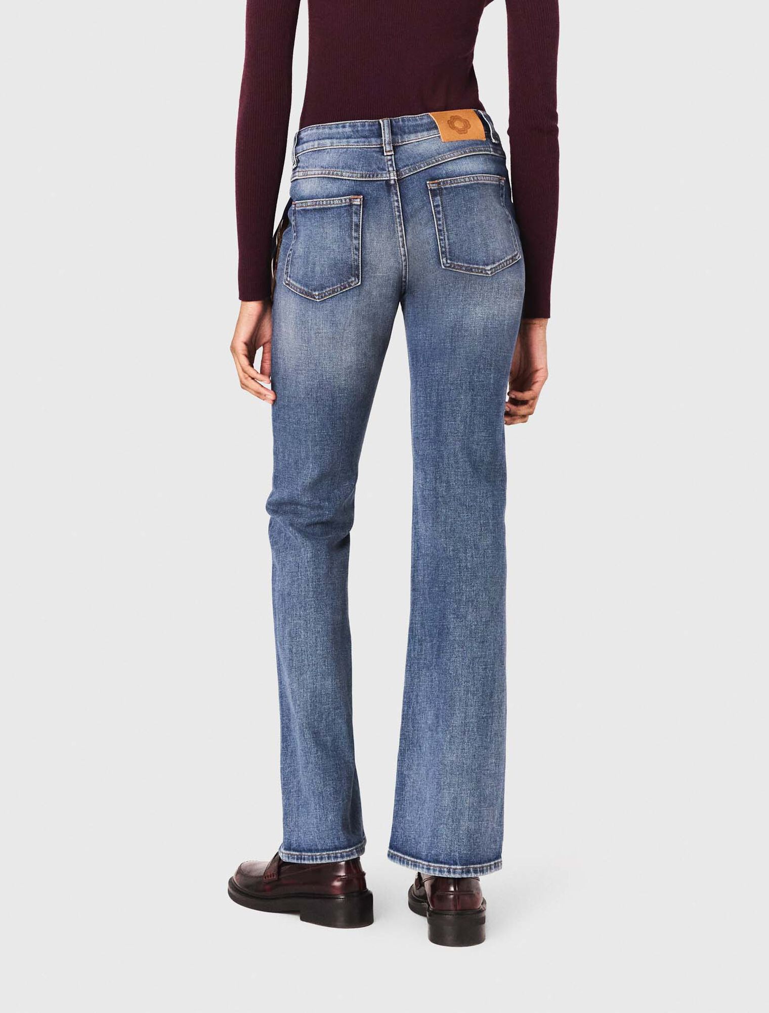 Bootcut jeans with zip pockets