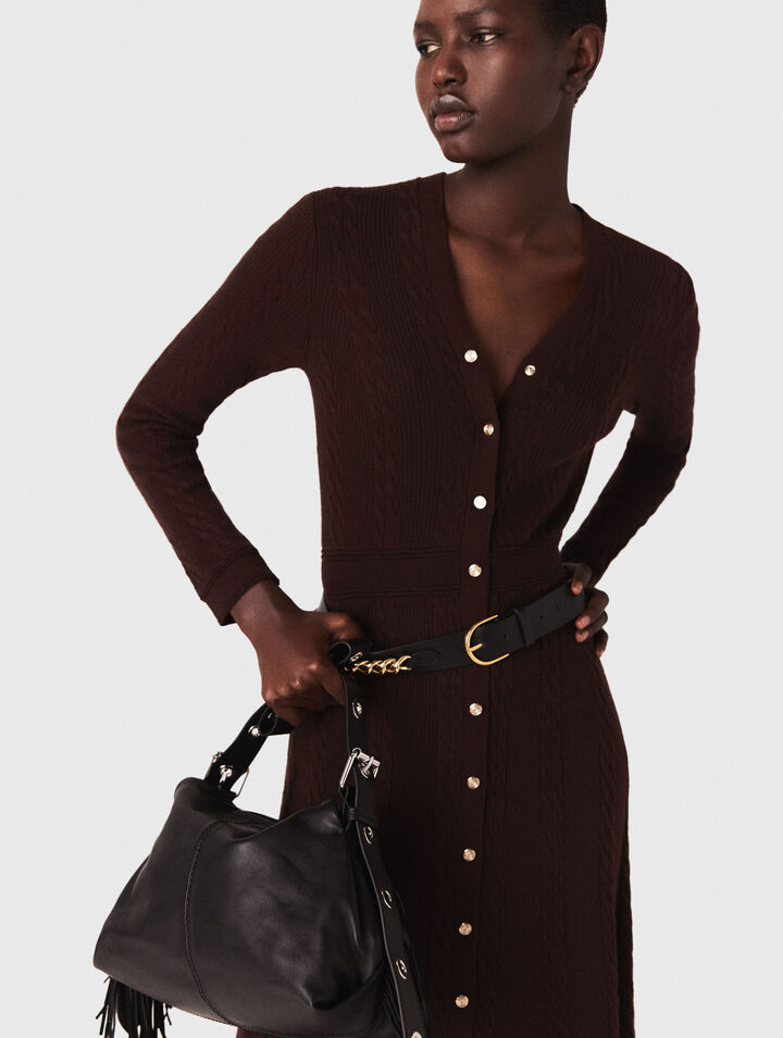 Knit maxi dress with buttons Knit maxi dress with buttons