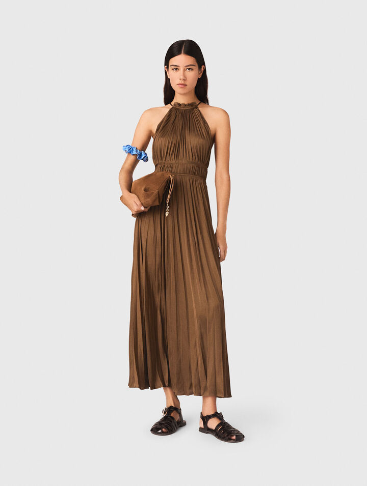 Pleated maxi dress
