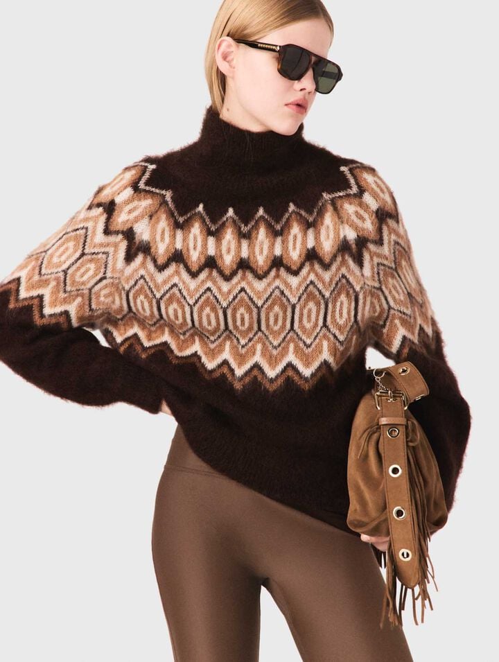 Fair Isle high-neck jumper