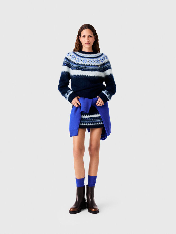 Jacquard knit jumper