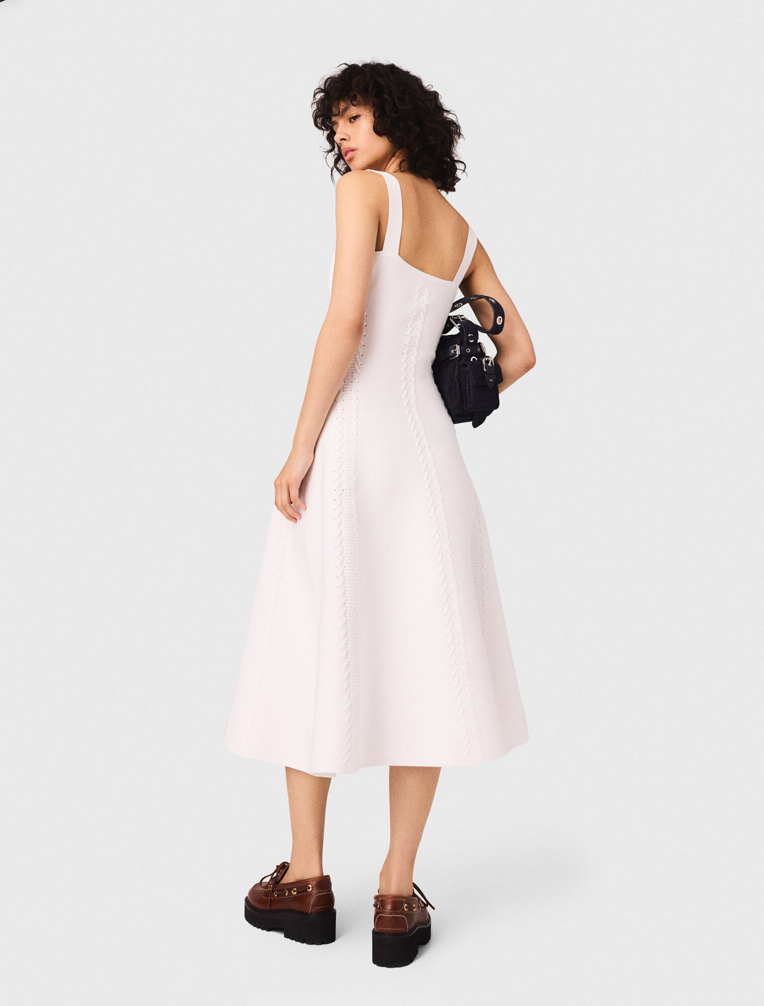 Long knit skater dress