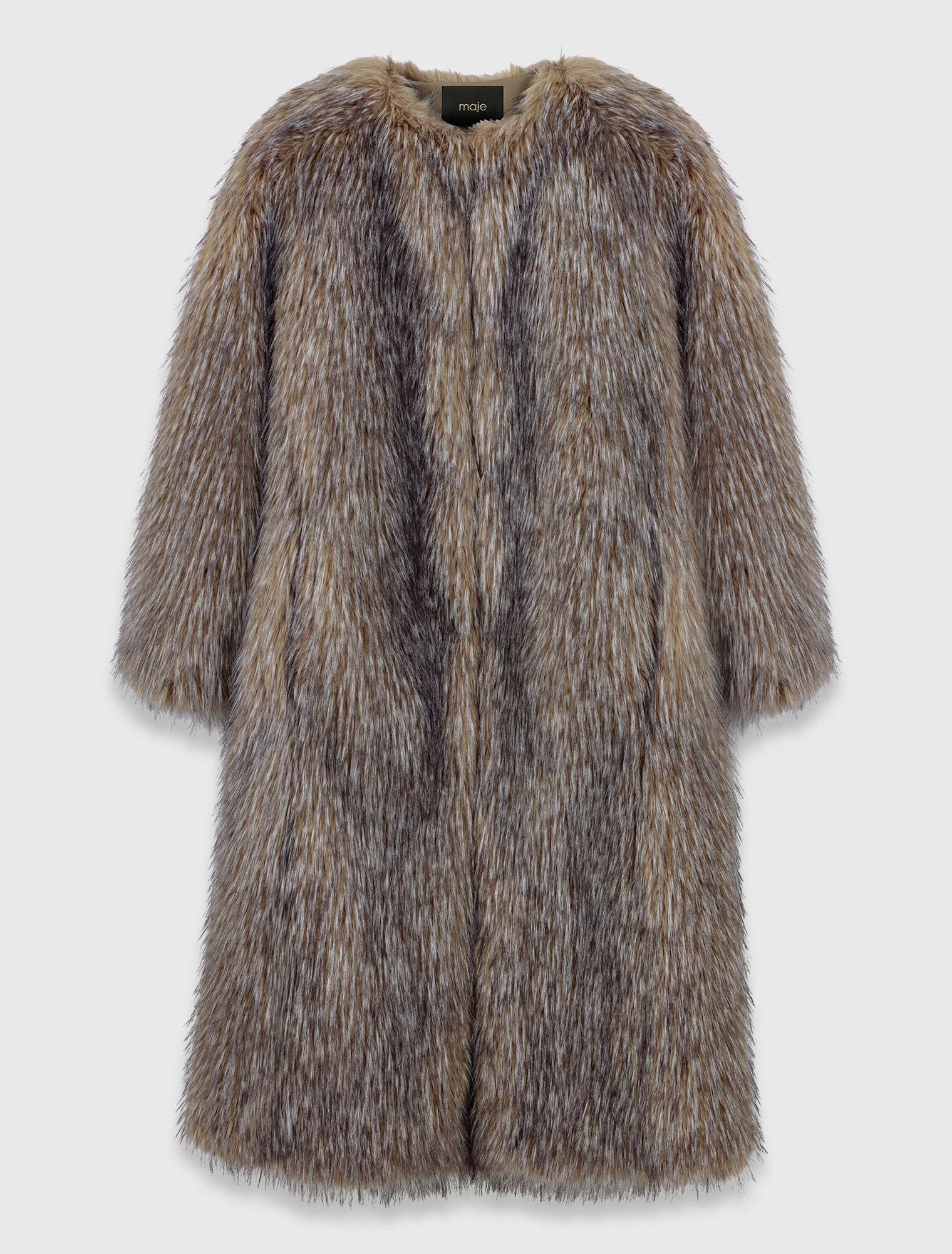 Long faux fur coat