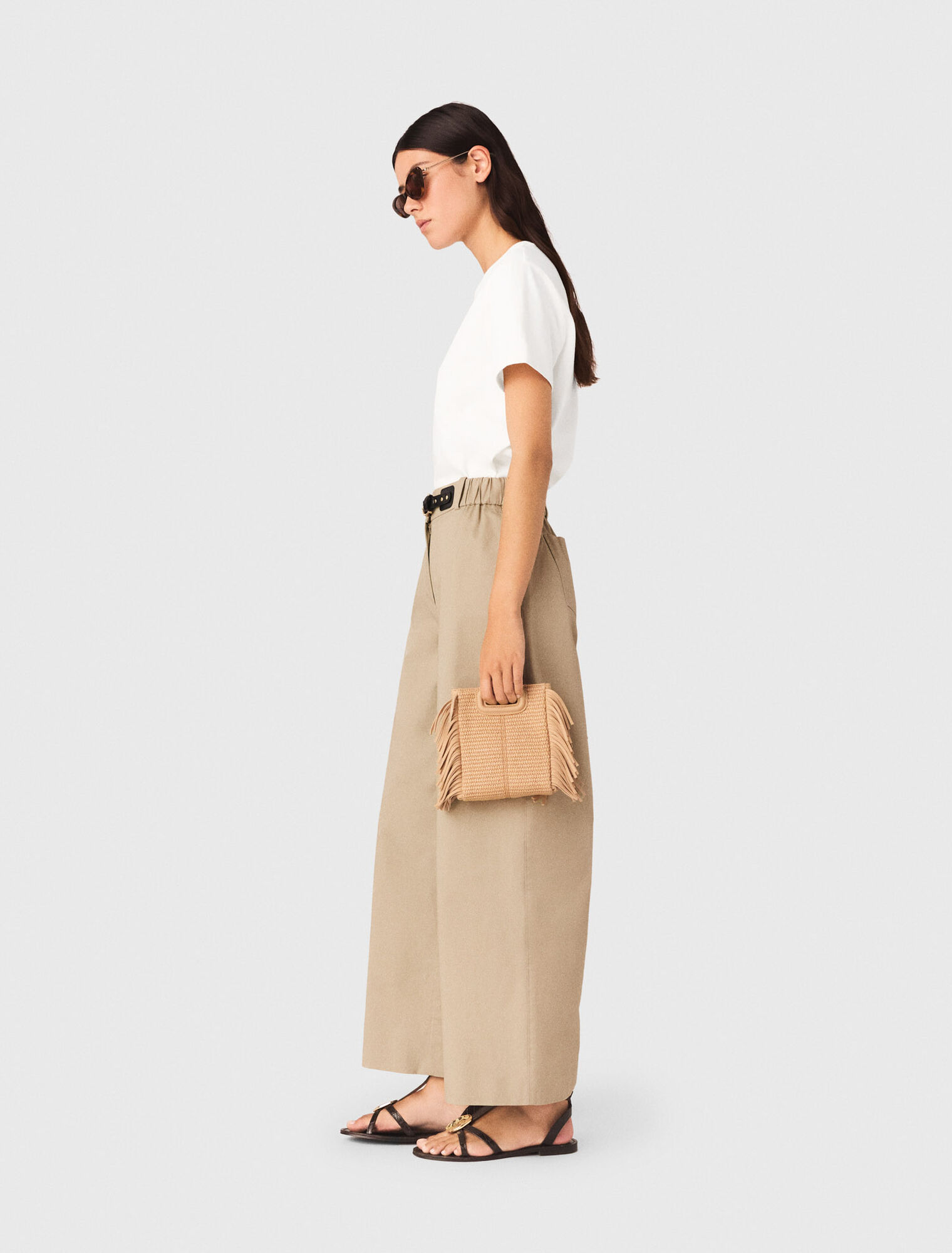 T-shirt with small embroidered logo