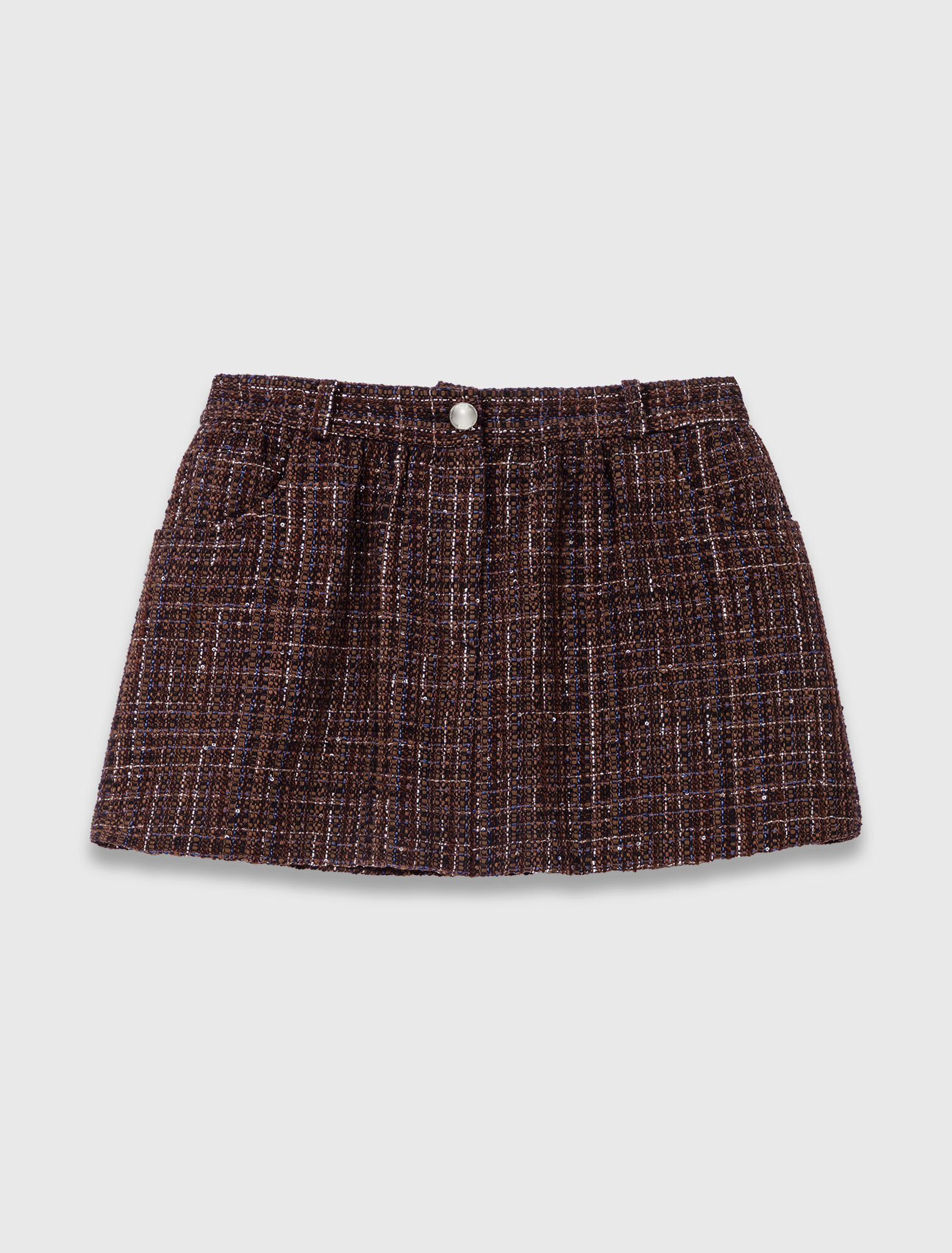 Tweed shorts with elasticated waistband