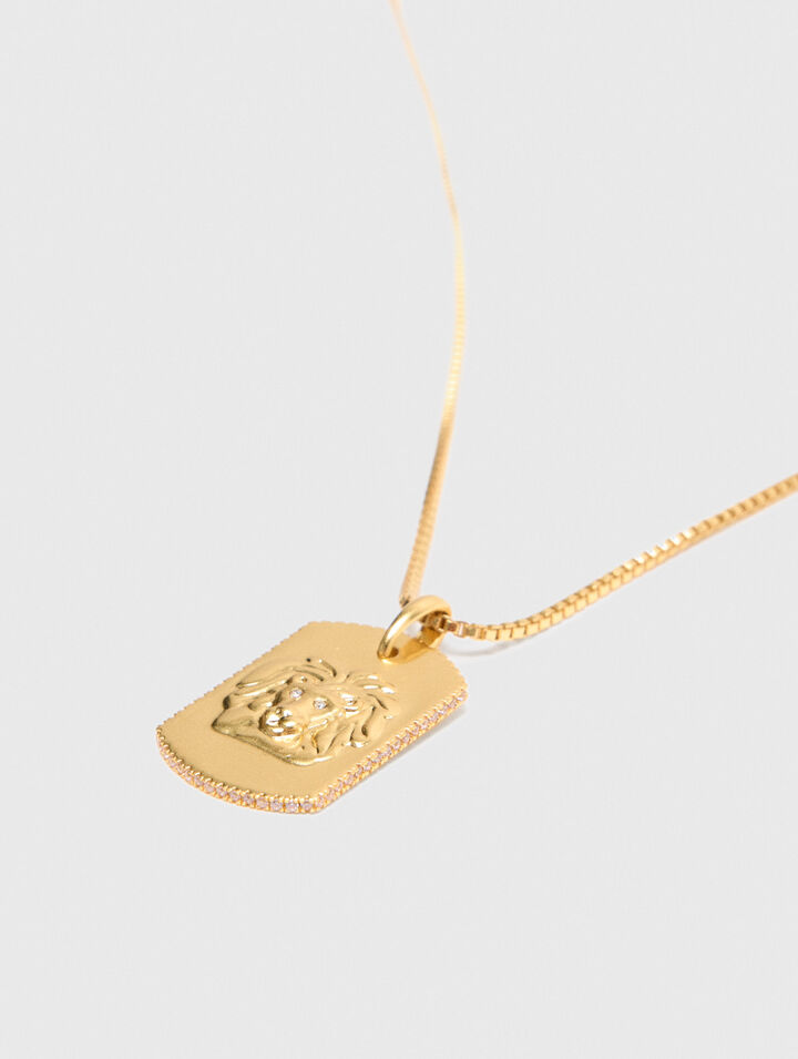 Zodiac sign plaque necklace Zodiac sign plaque necklace
