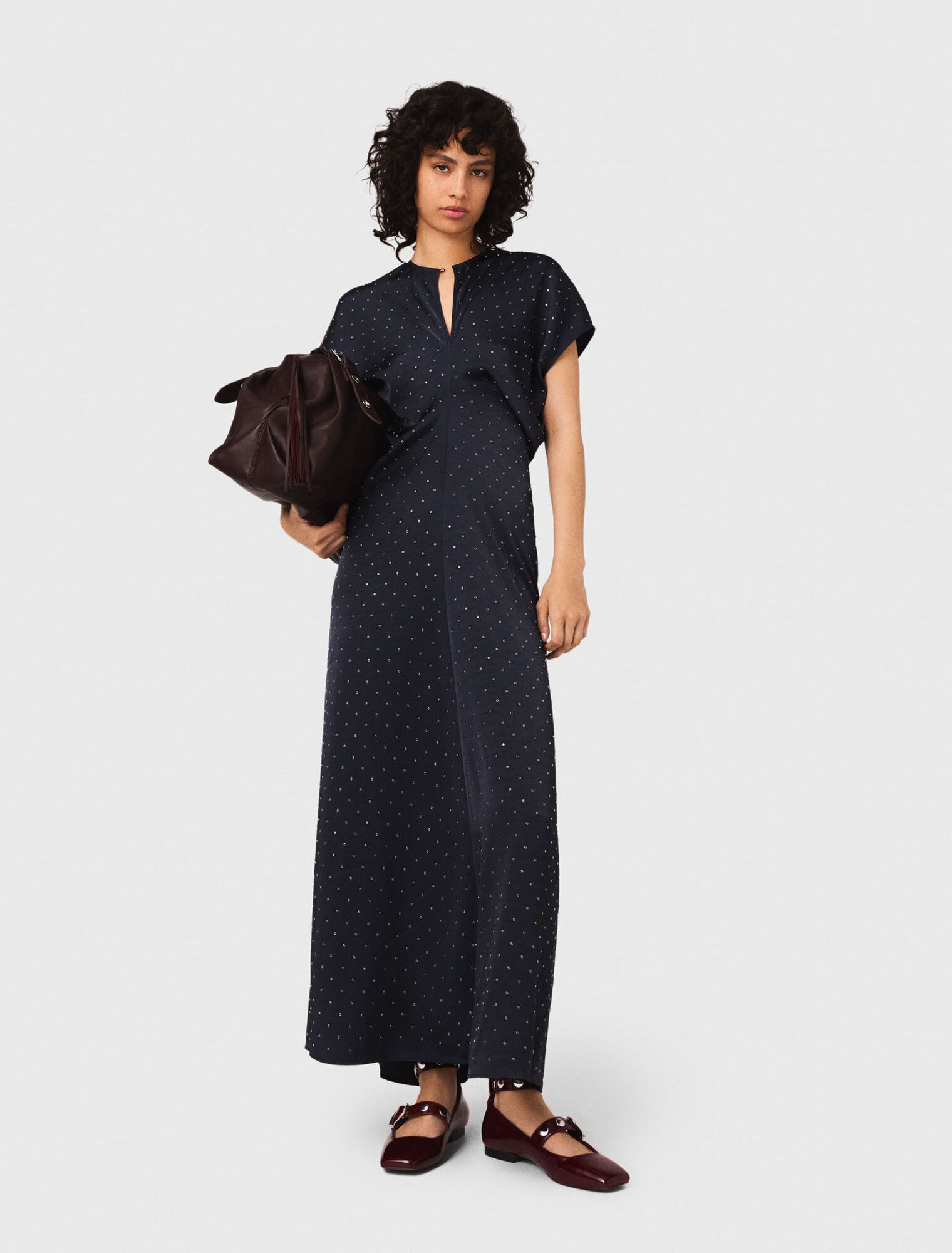 Studded satin maxi dress Studded satin maxi dress