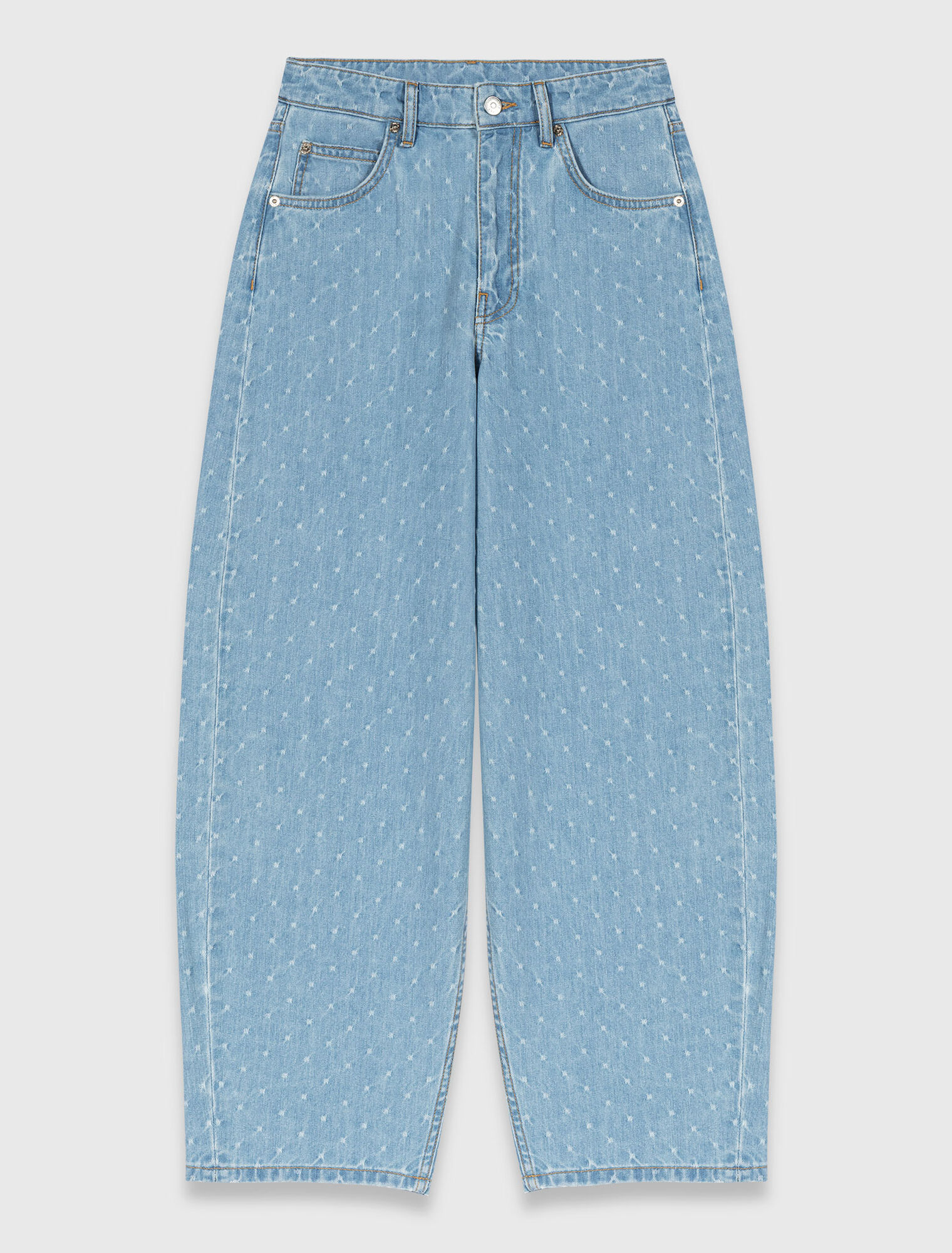 Textured balloon jeans
