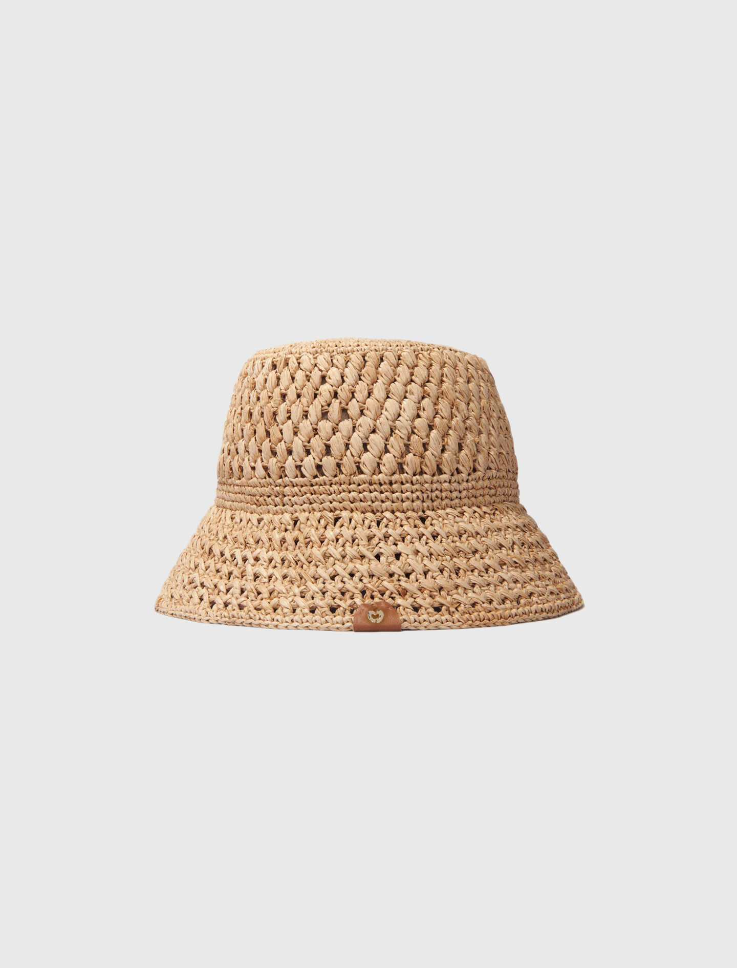 Crochet raffia bucket hat Beige for Women | Maje