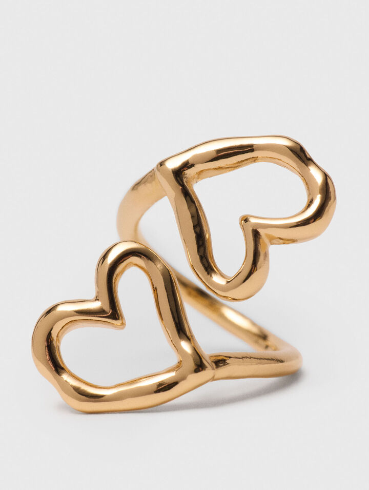 Double gold-plated heart ring Double gold-plated heart ring