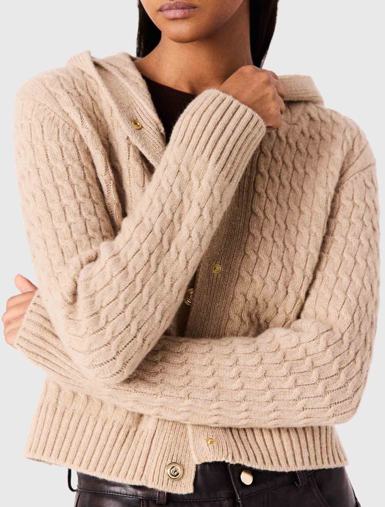 Hooded cardigan