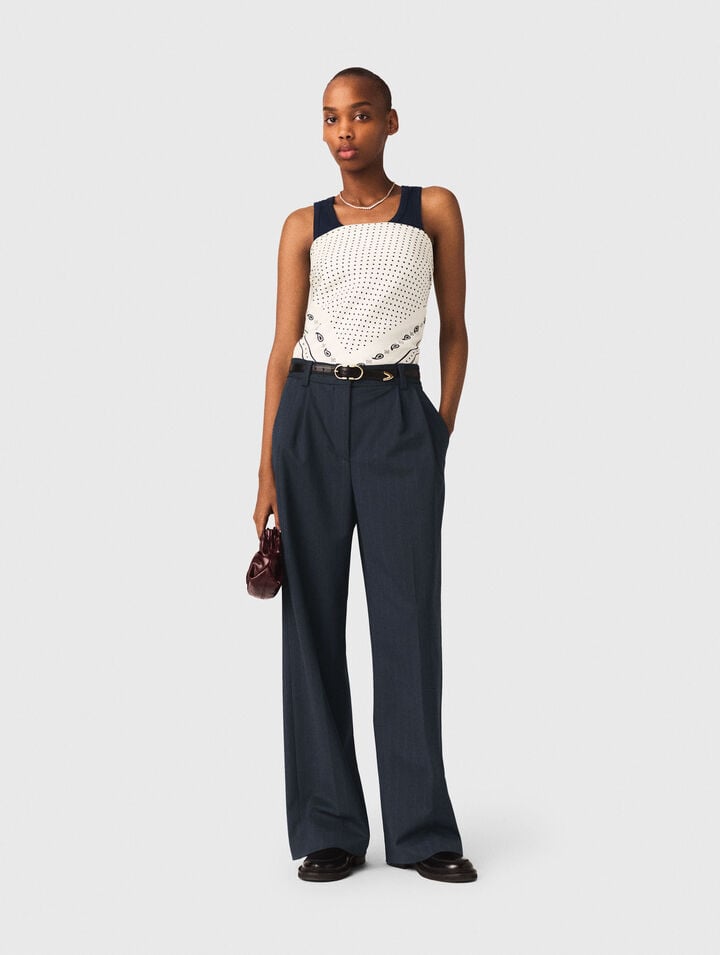 Striped suit trousers