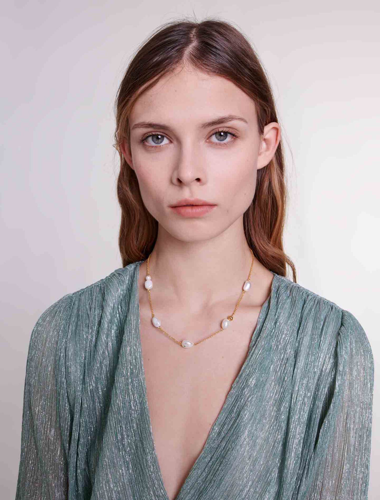 Stretch lurex ruffled dress