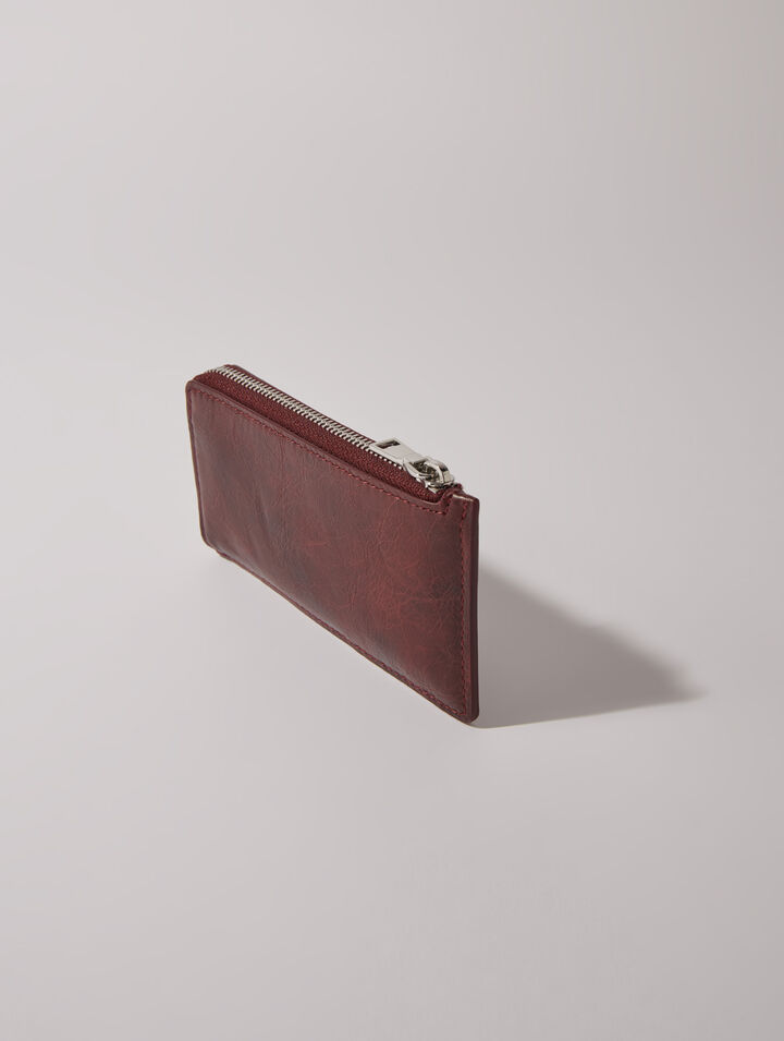 Crackled leather cardholder Crackled leather cardholder