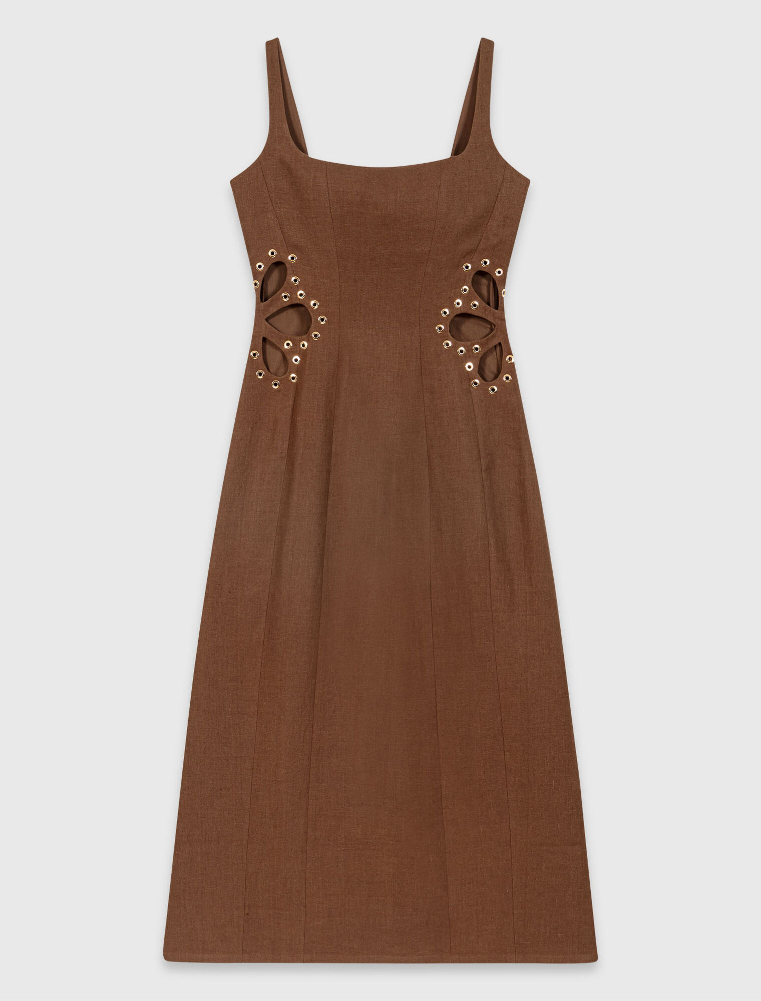 Linen blend maxi dress