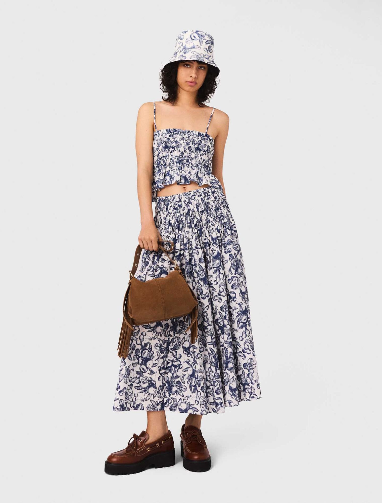 Printed maxi skirt
