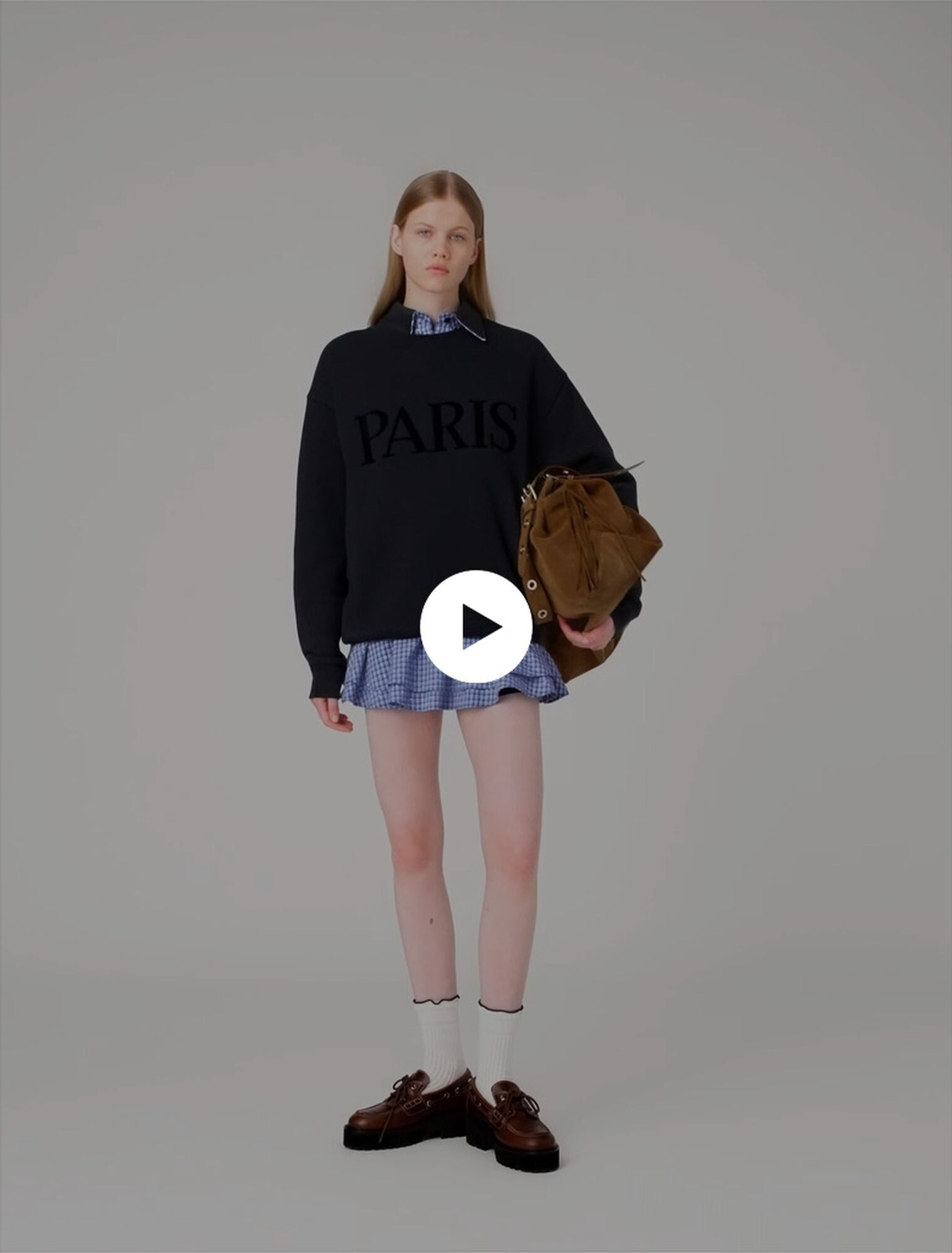 Paris embossed logo sweatshirt