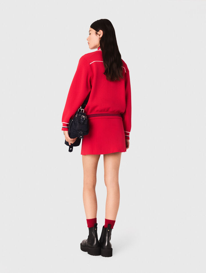 Zipped cardigan with elastic waist Zipped cardigan with elastic waist