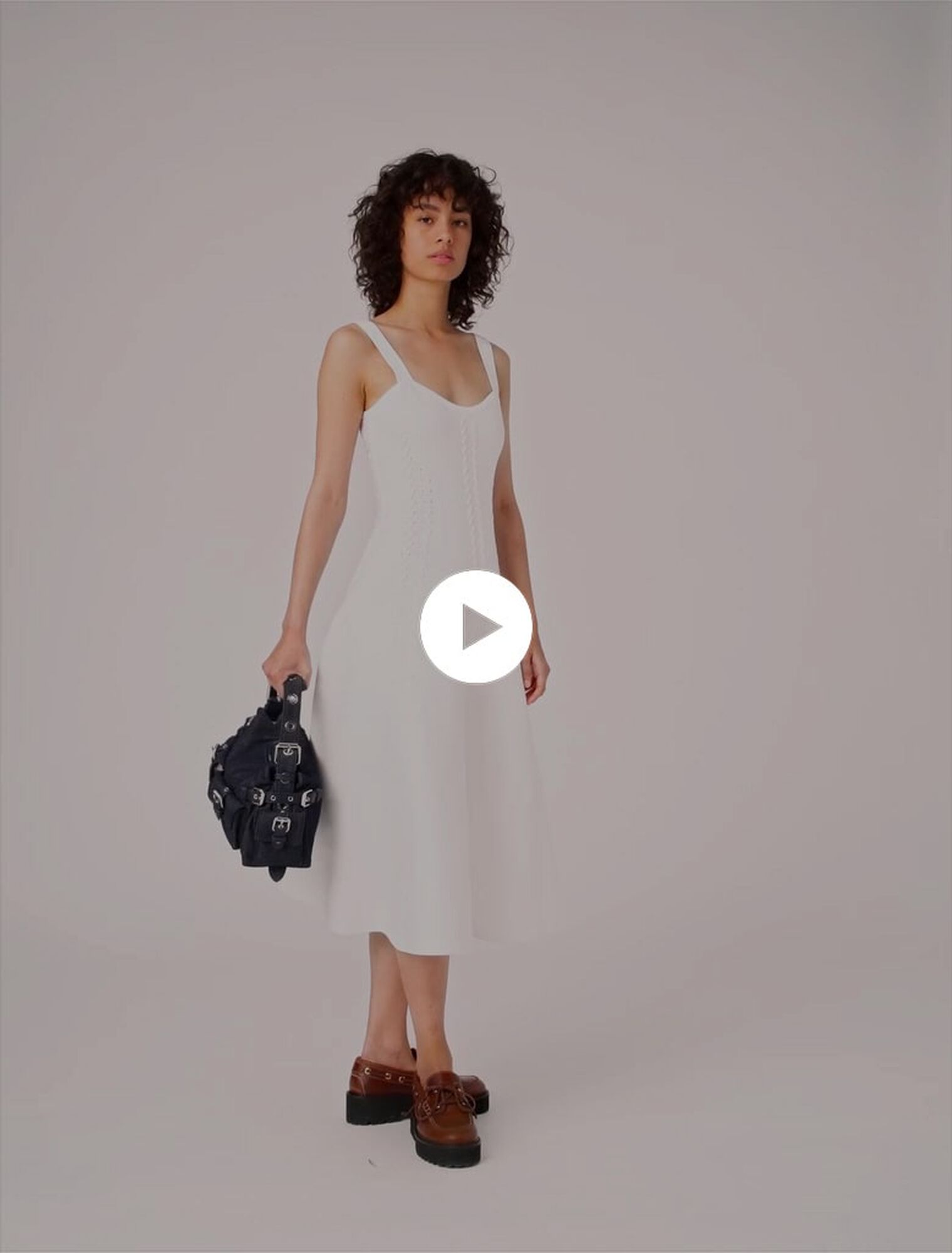 Long knit skater dress