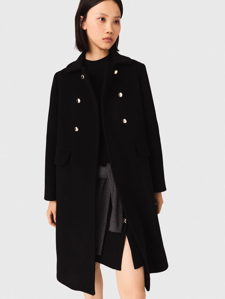 Long wool blend coat