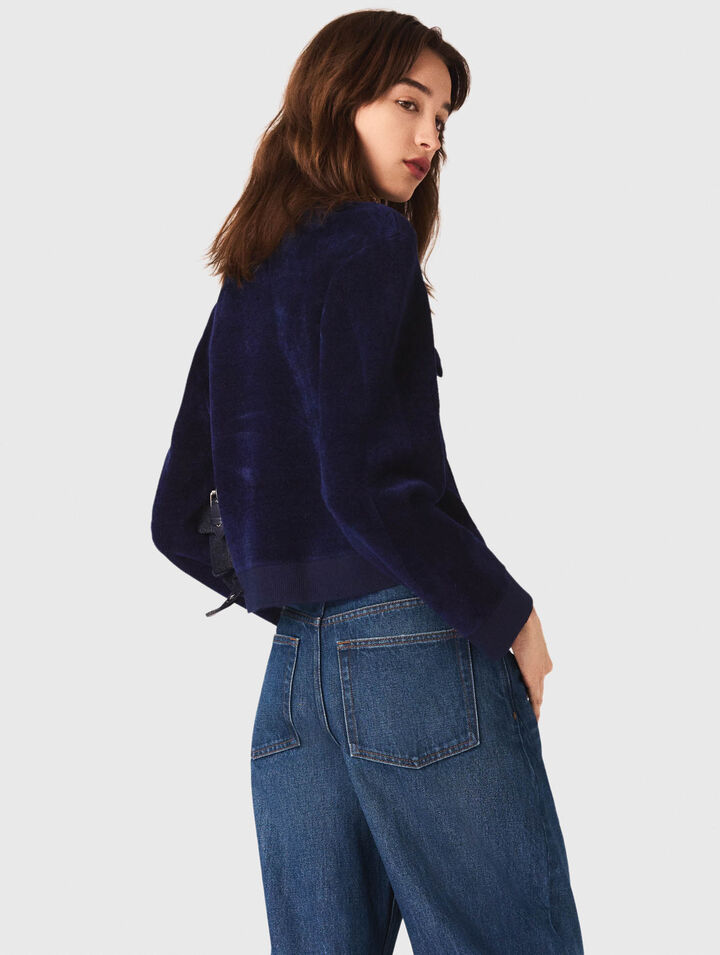 Cropped velvet jacket Cropped velvet jacket