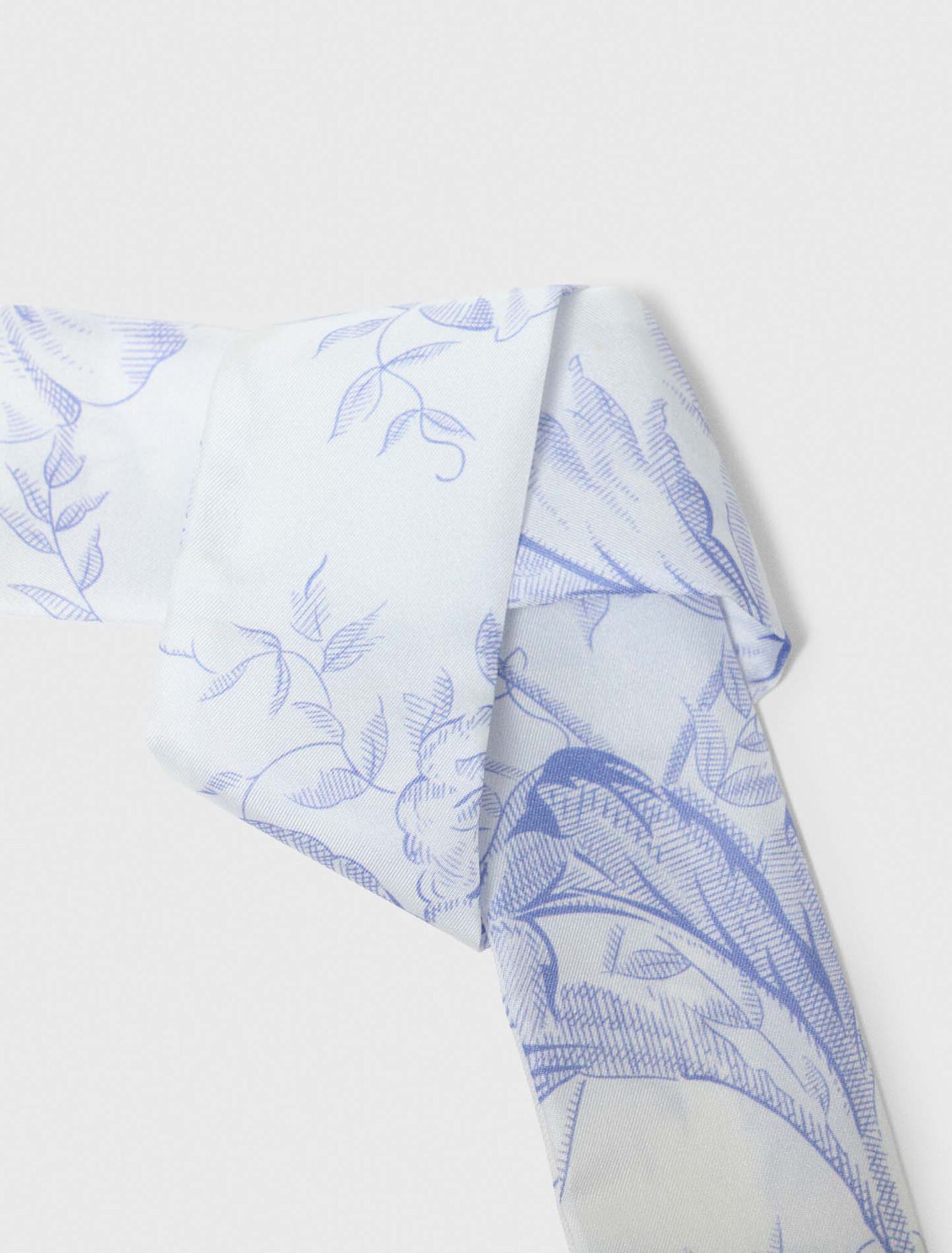 Floral print silk scarf