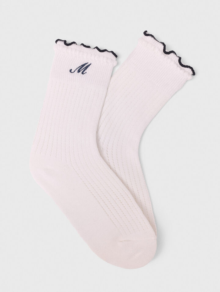 Cotton pointelle socks Cotton pointelle socks