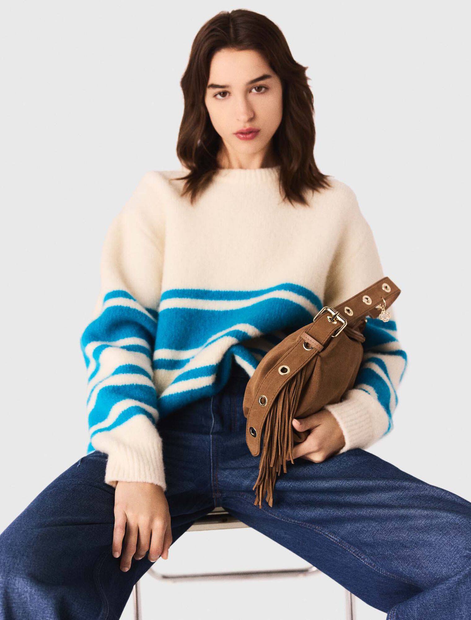 Oversized wool-blend jumper