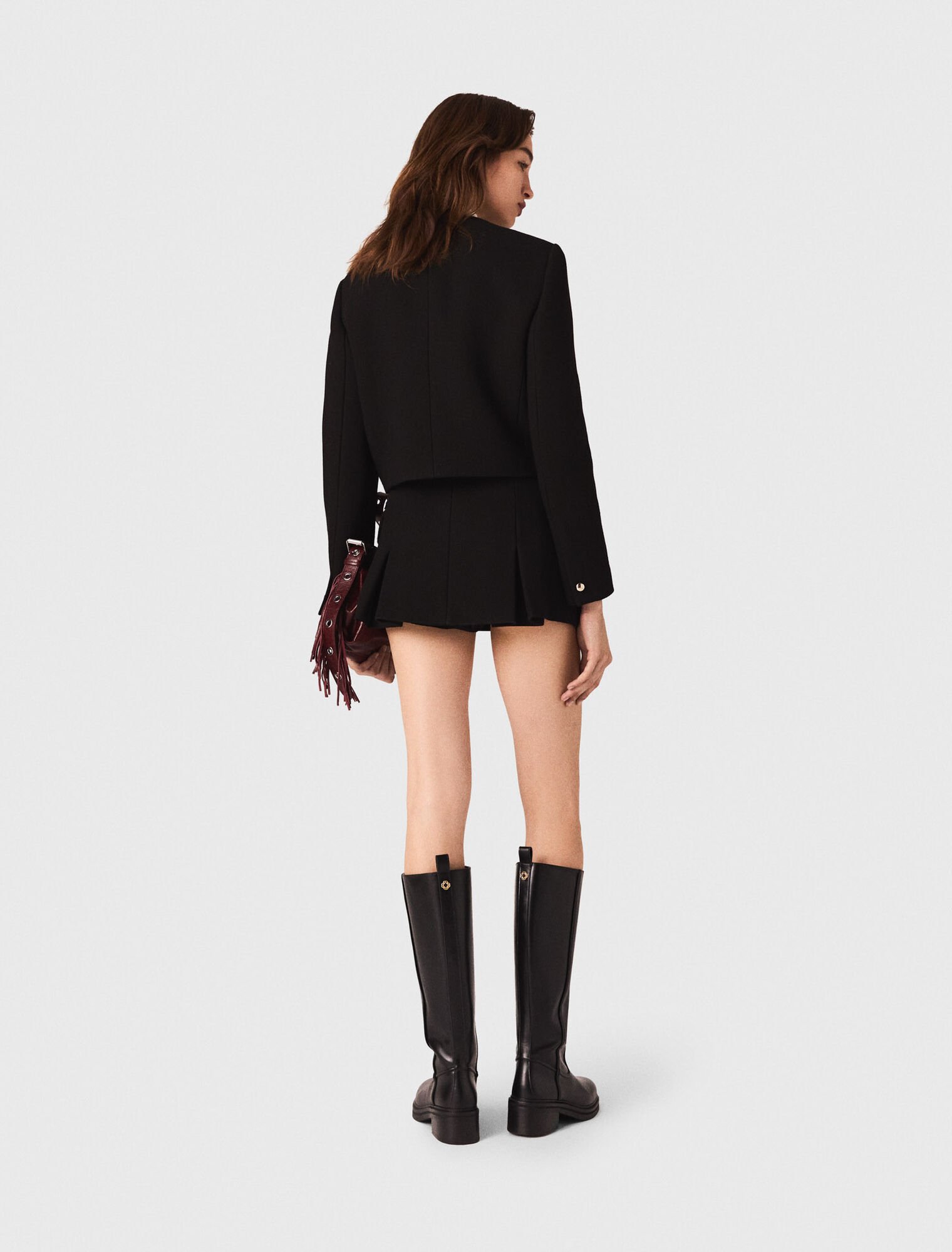 Short jacket with gold buttons