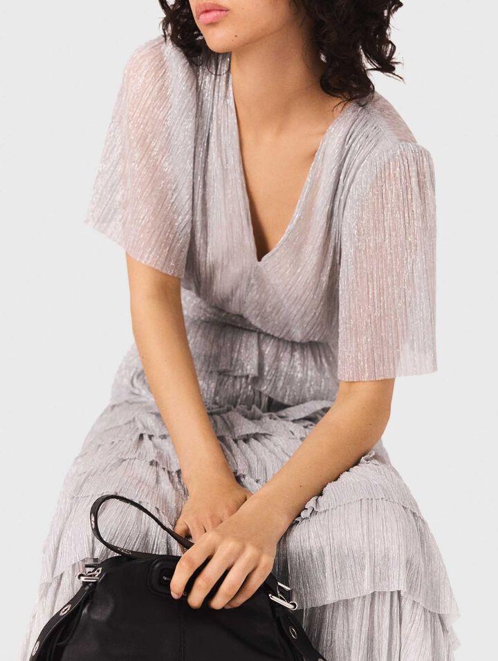 Metallic ruffled midi dress Metallic ruffled midi dress