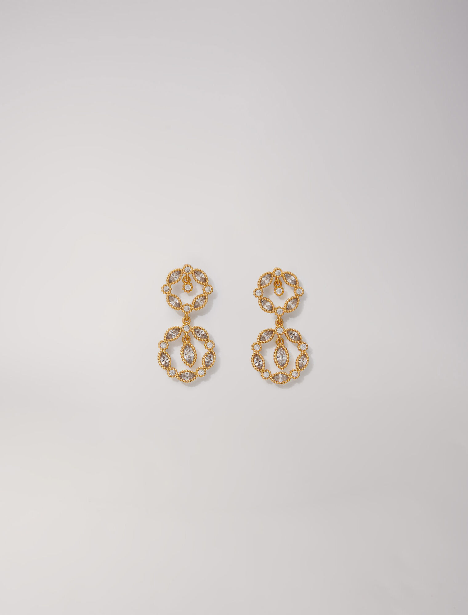 Rhinestone pendant earrings