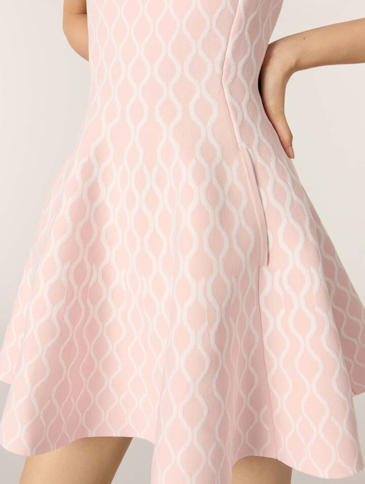Short jacquard knit dress