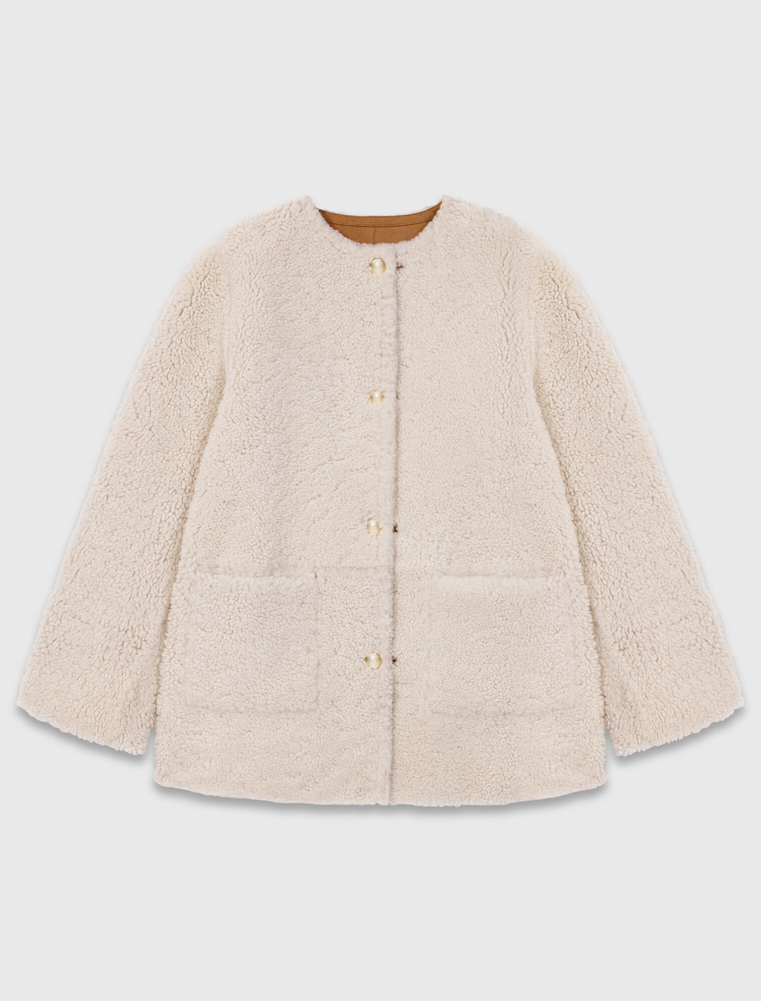 Reversible leather coat