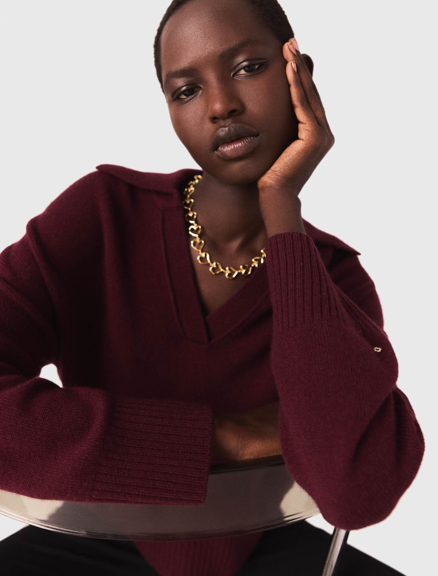 Gold-plated heart necklace